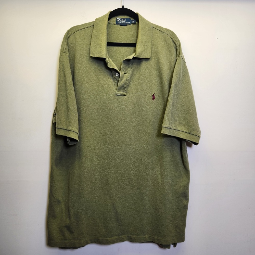 Vtg Polo Ralph Lauren Men's Short Sleeve Shirt 2XLT 100% Cotton Embroidered Pony